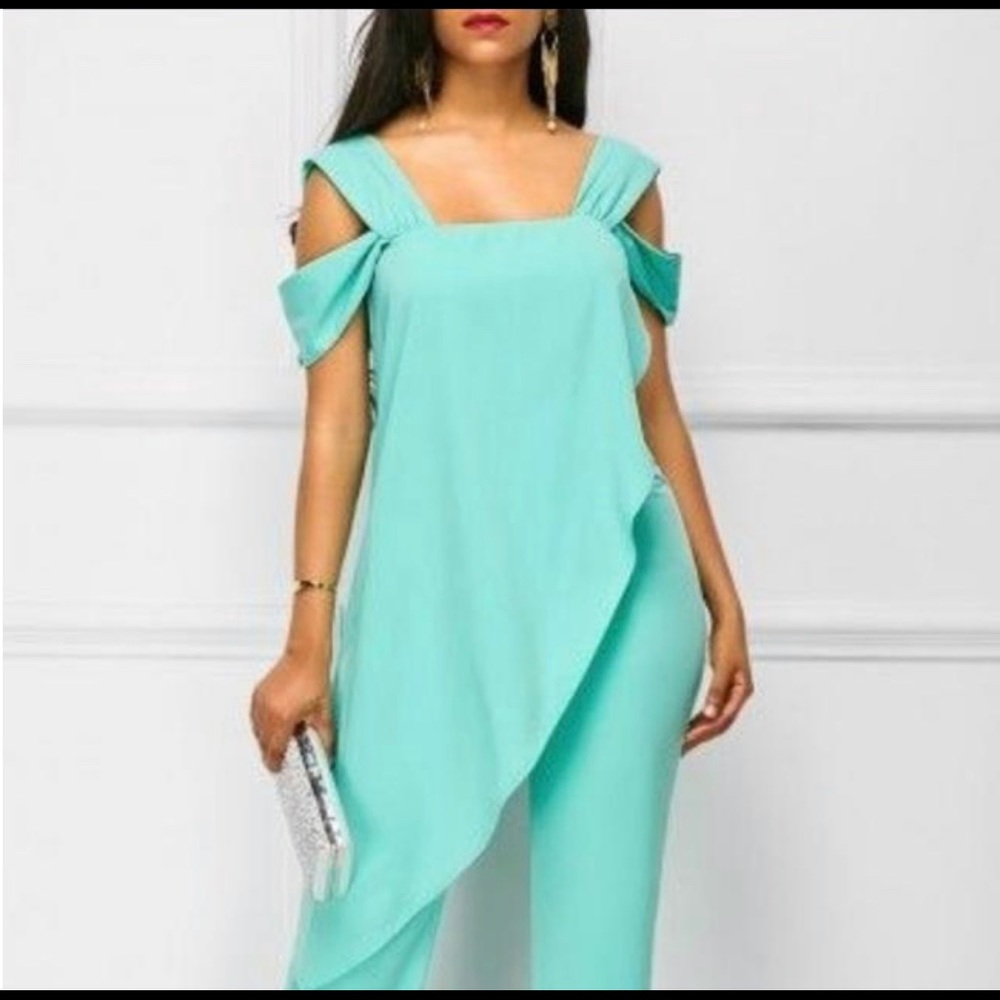 Light Green / Turquoise Jumper Romper